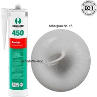 Ramsauer 450 Sanitär 1K Silikon Dichtstoff 310ml Kartusche silbergrau Nr. 16 von RAMSAUER®