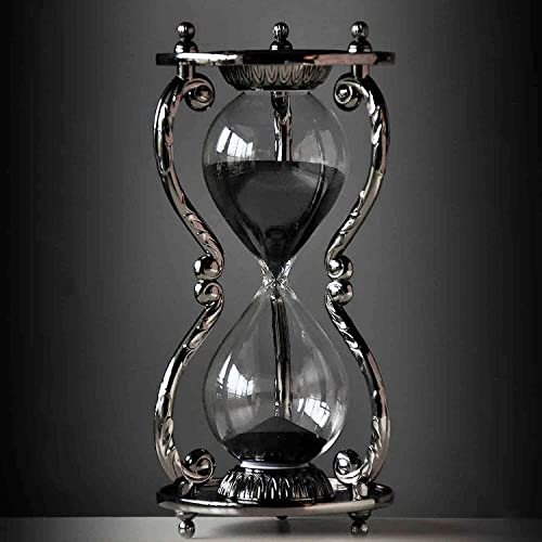 Vintage Glass Hourglass Timer,Sand Clock Sandglass,Antique Metal Sand Clock Crafts Glass Decoration 12 Constellations Creative Hourglass Gift Living Room Office Decoration（30 Minutes） ( Color : Pisces von RANARA