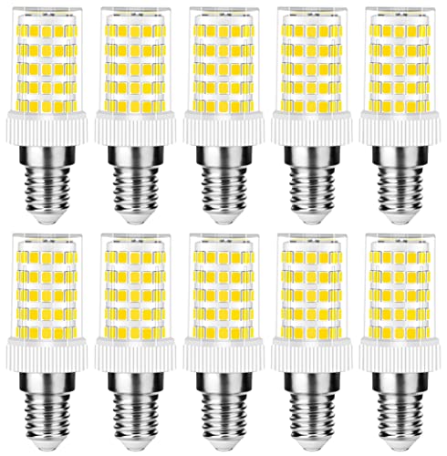 RANBOO E14 LED Lampe 10w Ersatz 80W Halogenlampen, 800LM, Kaltweiß 6000K, AC 220-240V, Birnen für Kronleuchter, Wandlampe, Kühlschrank und Dunstabzugshaube, Kein Flackern, Nicht Dimmbar, 10er Pack von RANBOO