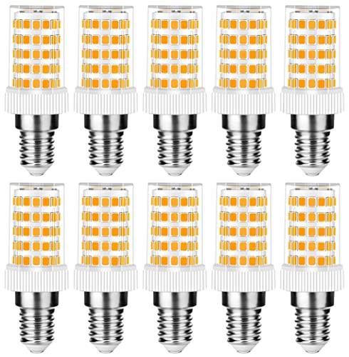 RANBOO E14 LED Lampe 10w Ersatz 80W Halogenlampen, 800LM, Warmweiß 3000K, AC 220-240V, Birnen für Kronleuchter, Wandlampe, Kühlschrank und Dunstabzugshaube, Kein Flackern, Nicht Dimmbar, 10er Pack von RANBOO