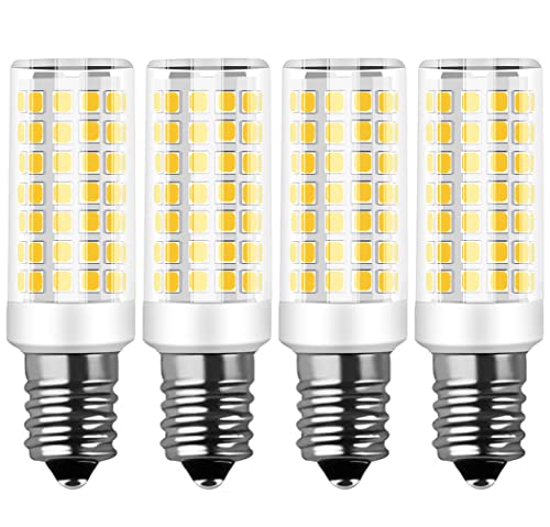 RANBOO E14 LED Lampe 9w Ersatz 75W Halogenlampen, 750LM, Kaltweiß 6000K, AC 220-240V, Birnen für Kronleuchter, Wandlampe, Kühlschrank und Dunstabzugshaube, Nicht Dimmbar, Kein Flimmern, 4er Pack von RANBOO