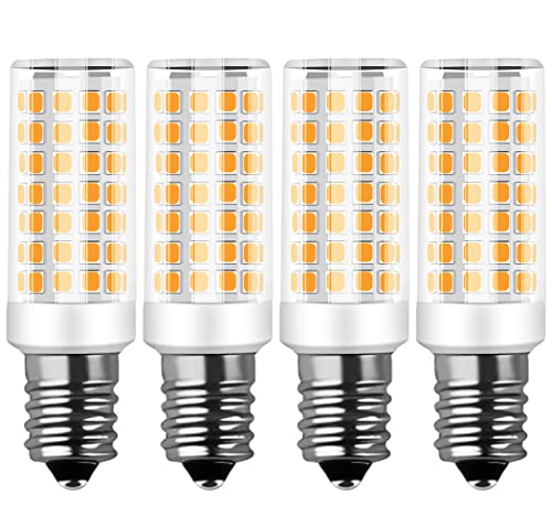 RANBOO E14 LED Lampe 9w Ersatz 75W Halogenlampen, 750LM, Warmweiß 3000K, AC 220-240V, Birnen für Kronleuchter, Wandlampe, Kühlschrank und Dunstabzugshaube, Nicht Dimmbar, Kein Flimmern, 4er Pack von RANBOO