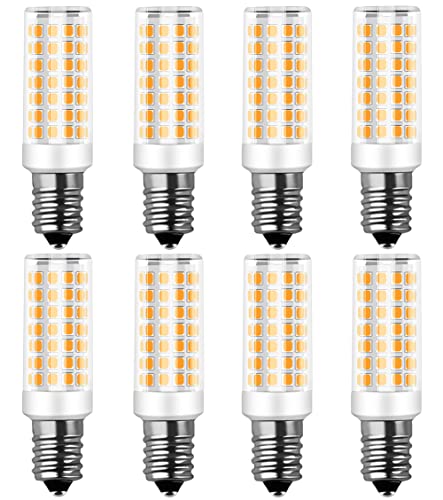 RANBOO E14 LED Lampe 9w Ersatz 75W Halogenlampen, 750LM, Warmweiß 3000K, AC 220-240V, Birnen für Kronleuchter, Wandlampe, Kühlschrank und Dunstabzugshaube, Nicht Dimmbar, Kein Flimmern, 8er Pack von RANBOO