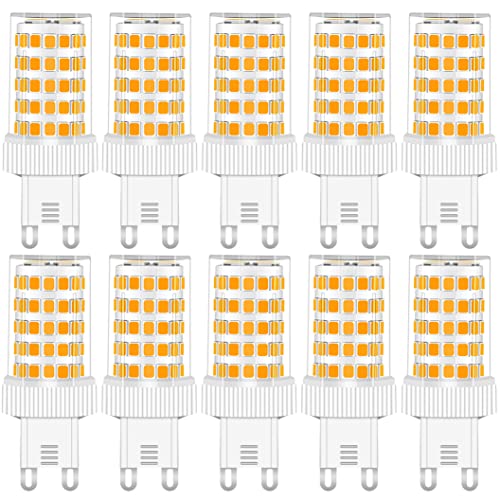 RANBOO G9 LED Lampe 10w Ersatz 80W Halogenlampen, 800LM, Warmweiß 3000K, AC 220-240V, LED Birnen für Kronleuchter, Wandlampe, Kühlschrank und Dunstabzugshaube, Nicht Dimmbar, 10er Pack von RANBOO