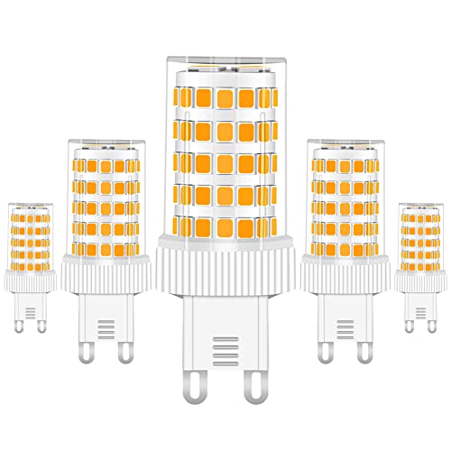 RANBOO G9 LED Lampe 10w Ersatz 80W Halogenlampen, 800LM, Warmweiß 3000K, AC 220-240V, LED Birnen für Kronleuchter, Wandlampe, Kühlschrank und Dunstabzugshaube, Nicht Dimmbar, 5er Pack von RANBOO