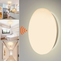 Swanew - 12W led Deckenleuchte mit Bewegungsmelder Sensor Decke Schlafzimmer Energiespar - Weiß von SWANEW