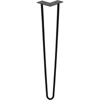 4x Hairpin Legs Möbelbeine Tischläufer schwarz Hairpin Legs 2 Bügel. für Esstisch 45cm - Tolletour von TOLLETOUR