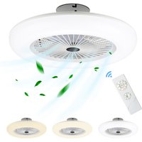 Deckenventilator 80W 3 Geschwindigkeiten Leuchte/ Ventilator getrennt schaltbar für Wohnzimmer Esszimmer Schlafzimmer - Swanew von SWANEW