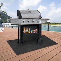 Randaco - Hengda bbq Matte Grillmatte Grau Feuerfest Teppich Unterlage Wasserdicht Grillteppich oeldicht Outdoormatte Grillunterlage 80x120CM von RANDACO