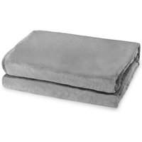 Randaco 2 Stück Kuscheldecke Wohndecke Decke Super soft Flanell für Universell Sofa Couchdecke Unterwegs Grau - 240 x 220 cm von RANDACO