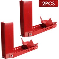 Randaco 2PCS Motorradständer Vorne/Hinterrad Motorrad Montageständer Transportständer Rot von RANDACO