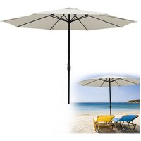 Vingo - 3.5m Sonnenschirm UV40+ Sonnenschutz Gartenschirm Strandschirm,Beige - Beige von VINGO