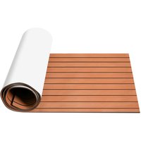 Randaco Bodenbelag Matte Deck Teppich EVA Schaum Teak Yacht Selbstklebend Fußboden Deck Matte Braun 240x90cm von RANDACO
