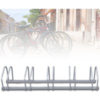Swanew - Fahrradständer Mehrfach-Ständer für 2/3/4/5/6 Fahrräder Verzinkt Fahrradhalter Boden Wand Montage(5-fach) von SWANEW