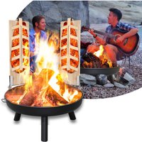Randaco Feuerschale mit Flammlachsbrett Feuerkörbe & -schalen Gemütliche Feuer 80 cm Feuerkorb Outdoor Lagerfeuer Terrasse Beine Randaco Feuerschale mit Flammlachsbrett Feuerkörbe & -schalen Gemütliche Feuer 80 cm Feuerkorb Outdoor Lagerfeuer Terrasse Beine von RANDACO