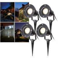 Hengda Gartenleuchte Led Gartenstrahler Warmweiss 4er Pack led Gartenbeleuchtung IP65 4W GU10 Mit Erdspiess Stecker Aussen Wiese Fuer Hengda Gartenleuchte Led Gartenstrahler Warmweiss 4er Pack led Gartenbeleuchtung IP65 4W GU10 Mit Erdspiess Stecker Aussen Wiese Fuer von RANDACO