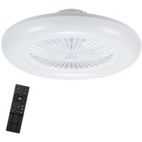 Randaco LED Deckenventilator mit Beleuchtung und Fernbedienung Dimmbar Deckenleuchte Schlafzimmer Wohn 80W von RANDACO
