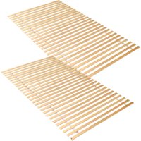 Randaco Lattenrost 2 stück Rollrost 90x200c max Tragfähigkeit 150kg Stabiles mit 28 Leisten von RANDACO