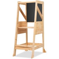 Vingo - Lernturm für Kinder Learning Tower Lernstuhl Hochstuhl Tritthocker 90x49x50 cm 100 kg - Weiß von VINGO