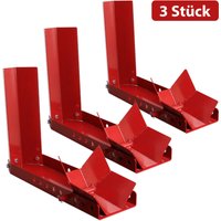 Randaco Motorradständer Halterung Motorradheber hinten Montagehilfe Transporthalterung Motorradhalterung rot (3 Stück) von RANDACO