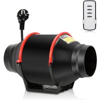 Randaco Rohrventilator 150mm Bad-Lüfter mit Fernbedienung Lüfter Leise Wandlüfter Abluftventilator Bad-Ventilator von RANDACO