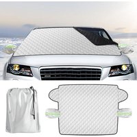 Randaco Scheibenabdeckung Auto Schutz Sonnenschutz PKW Thermo Auto Eisschutz Frontscheibenabdeckung Winter 145x113cm von RANDACO