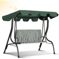 Sonnendach ersatzdach Hollywoodschaukel Sitzer Winddicht Sonnenschutz 210x145cm Grün - Vingo von VINGO