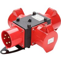 Stromverteiler Verteiler Baustromverteiler 3 x cee 400V/32A IP44 CEE-Steckdose 5 Polig Mit Sicherheitsklappdeckeln Für Baustelle - Hengda von HENGDA