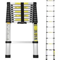 Randaco Teleskopleiter Klappbar 4,4M Multifunktionsleiter Aluminium Anlegeleiter Mehrzweckleiter Ausziehbare Leiter von RANDACO