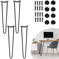 Randaco Tischbeine 4er Set Hairpin Leg Haarnadelbeine Tischgestell Tisch Tischkufen Legs Esstisch Harpins Tischbein 2 Streben Schwarz - 45 cm Randaco Tischbeine 4er Set Hairpin Leg Haarnadelbeine Tischgestell Tisch Tischkufen Legs Esstisch Harpins Tischbein 2 Streben Schwarz - 45 cm von RANDACO