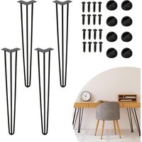 Randaco Tischbeine 4er Set Hairpin Leg Haarnadelbeine Tischgestell Tisch Tischkufen Legs Esstisch Harpins Tischbein 3 Streben Schwarz - 72 cm Randaco Tischbeine 4er Set Hairpin Leg Haarnadelbeine Tischgestell Tisch Tischkufen Legs Esstisch Harpins Tischbein 3 Streben Schwarz - 72 cm von RANDACO