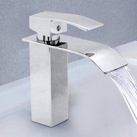 Waschbecken Wasserhahn, Wasserfall Wasserhahn für Badezimmer, Einhebel mixer aus Messing, Wasserhahn Waschbecken mit schönem Design, Wasserhahn von VINGO