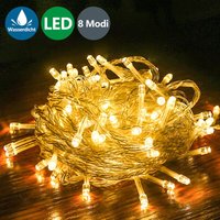 SWANEW 100m 400 LED Lichterkette Wasserdicht Beleuchtung weihnachtslicht Leuchte Vorhang,Warmweiß von RANDACO