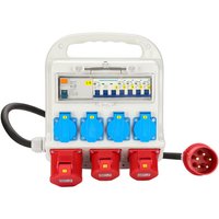 TolleTour Stromverteiler Verteiler Baustromverteiler FI-Schutzschalter cee 2x 16A + 1x 32A + 4x 230V Wandverteiler mit Leitung von RANDACO