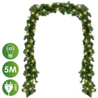 Swanew 5M Weihnachtsgirlande mit 100 LED's Beleuchtung Tannengirlande Girlande, Weihnachtskranz Weihnachtsdekoration für Innen und Außen,warmweiß Swanew 5M Weihnachtsgirlande mit 100 LED's Beleuchtung Tannengirlande Girlande, Weihnachtskranz Weihnachtsdekoration für Innen und Außen,warmweiß von RANDACO