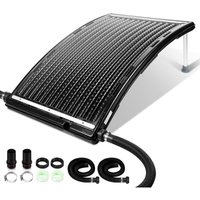 Swanew Sonnenkollektor Solarheizung Poolheizung Schwarz 110 x 69 x 14 cm, Anschluss 38 mm, Pool Heizungen Solaranlage für Warmwasser Gartendusche Pool von RANDACO