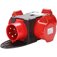 Swanew Stromverteiler Baustromverteiler Verteiler cee Kraftstrom IP44 für Baustelle 3 x cee 400V / 16A Steckdose 5P von RANDACO