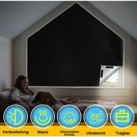 Randaco - swanew Verdunklungsstoff selbstklebende Fensterfolie Verdunkelungsfolie Folie mit Thermobeschichtung für alle Fenster 145x300CM von RANDACO