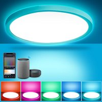 VINGO Smart LED Deckenleuchte 24W intelligent, dimmbar - Flur, Flach, RGB Treppenleuchte von RANDACO