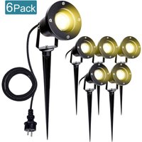 Vingo 6X led Gartenstrahler Gartenleuchte Warmweiss led Gartenbeleuchtung IP65 4W GU10 Mit Erdspiess Stecker Aussen Wiese für Aussen,Garten,Wiese von RANDACO