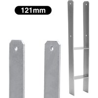 Randaco - vingo H-Pfostenträger Pfostenanker 600mm Länge Langlebig Pfosten H-anker Bereite Vierkantholzpfosten Säulenfuß, für Carports Pfahlbauten von RANDACO