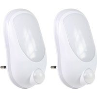 2er set Nachtlichter mit Bewegungsmelder, 3 x 0,8W LEDs, Orientierungslicht von RANEX