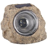 Led Solar-Leuchte Stein aus Polyresin mit 3 LEDs, IP44 von RANEX