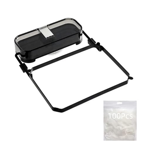 Abflusssieb Küchenspüle, RANJIMA Sink Drain Strainer Spülbeckensieb mit Saugnapf Spülbeckenabflusssieb mit 100 Stück Großen Filternetzbeuteln für Küchen Badezimmer Gemüse Obst Küchenreste Küche von RANJIMA