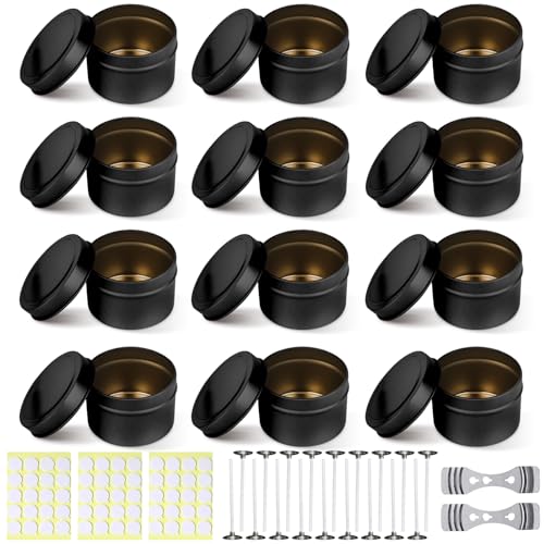 RANJIMA 12 Stück Kerzendosen Leer mit Deckel, 120 ml Kerzenbehälter Runde Kerzengläser Schraubdeckel Metalldosen Metall-Kerzendose Kerzenherstellung Kit für DIY Kerze Gewürze Schmuck Ostern Handwerk RANJIMA 12 Stück Kerzendosen Leer mit Deckel, 120 ml Kerzenbehälter Runde Kerzengläser Schraubdeckel Metalldosen Metall-Kerzendose Kerzenherstellung Kit für DIY Kerze Gewürze Schmuck Ostern Handwerk von RANJIMA