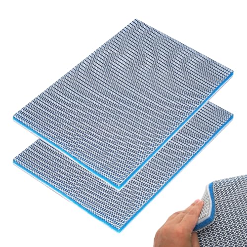 RANJIMA 2 Stück 8D Filterwatte Aquarium, 40x20cm Filtermatte, Filterschwamm Aquarium, Aquarium Filtermaterial Biochemischer Watte, Wiederverwendbar Filtermatte Filterzubehör für Aquarien und Teichen von RANJIMA