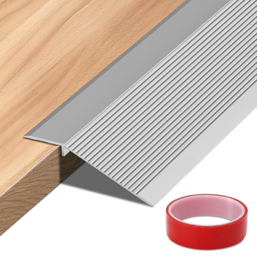 RANJIMA Aluminium Übergangsprofil Höhenausgleich, 0,9m x 100mm Übergangsleiste Böden Höhenausgleich Abdeckleiste, Türschwellen Leiste mit Klebeband für Türschwelle Schwellen Rampen Saugroboter, Silber RANJIMA Aluminium Übergangsprofil Höhenausgleich, 0,9m x 100mm Übergangsleiste Böden Höhenausgleich Abdeckleiste, Türschwellen Leiste mit Klebeband für Türschwelle Schwellen Rampen Saugroboter, Silber von RANJIMA