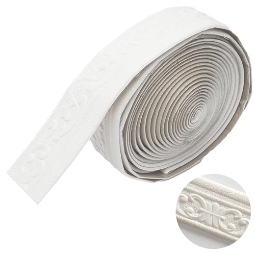 RANJIMA Bordüre Selbstklebend Weiß, 10M Wasserdicht Bordüre 3D Zierleisten Selbstklebend Wasserdicht Bordüre 3D Spitzenmuster Tapetenbordüre für Flur Decke Ecke Linie Wandkante Heimdekoration RANJIMA Bordüre Selbstklebend Weiß, 10M Wasserdicht Bordüre 3D Zierleisten Selbstklebend Wasserdicht Bordüre 3D Spitzenmuster Tapetenbordüre für Flur Decke Ecke Linie Wandkante Heimdekoration von RANJIMA