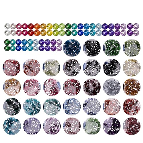 RANJIMA Diamond Painting Steine, 32 Farbe DIY Runder Steine Glitzer Zubehör Diamanten Deko Strasssteine für Diamond Painting Nägel Edelsteine Textilien Kunsthandwerk Ornamente RANJIMA Diamond Painting Steine, 32 Farbe DIY Runder Steine Glitzer Zubehör Diamanten Deko Strasssteine für Diamond Painting Nägel Edelsteine Textilien Kunsthandwerk Ornamente von RANJIMA