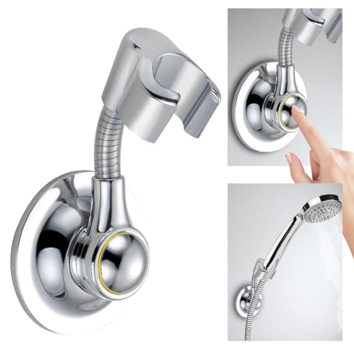 RANJIMA Duschkopfhalterung Magnetisch, Duschkopfhalterung Ohne Bohren, 360° Drehbar Duschkopfhalterung,Universelle Brausehalter Wand Montierte Handbrause Halterung Kleber Handbrause Halterung von RANJIMA